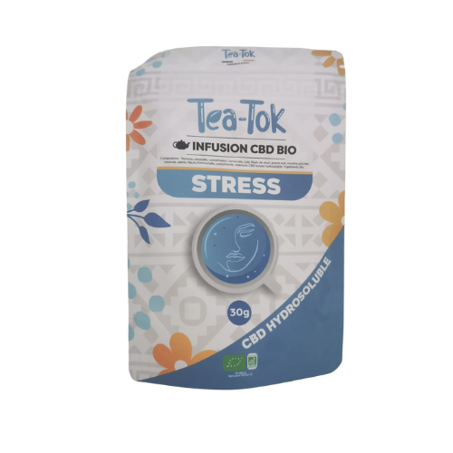 infusion TEA-TOK STRESS au CBD hydrosoluble 30g 